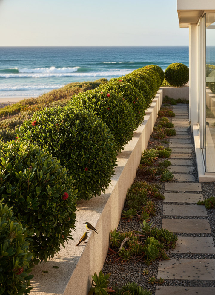 TOPIARY / Metrosideros excelsa 'Mini Christmas' (Sphere)