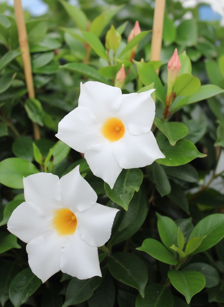 Mandevilla Hybrid 'Aloha Bright White'