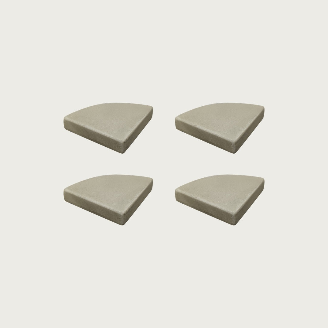 Four Biscotti warm sand-beige terrazzo pot feet — one set of four, for a round or square pot