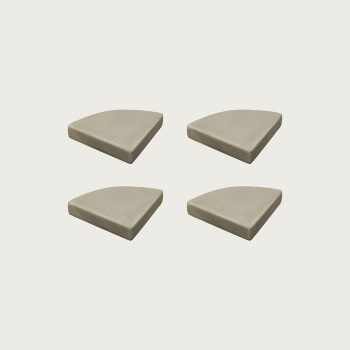 Four Biscotti warm sand-beige terrazzo pot feet — one set of four, for a round or square pot