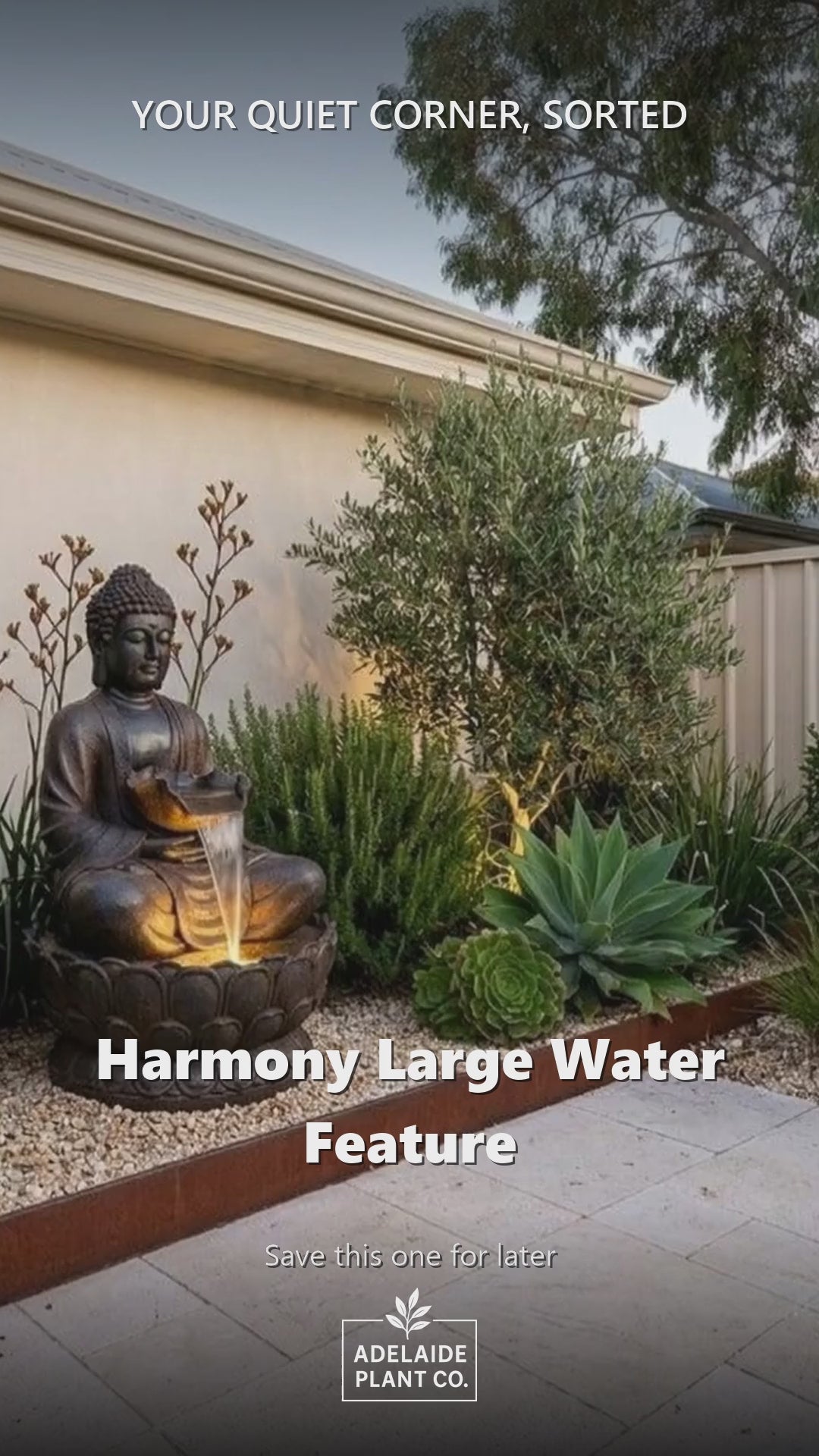 Harmony Large Water Feature in an Adelaide garden