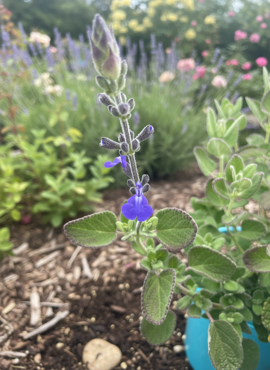 Salvia chamaedryoides 'Marine Blue'