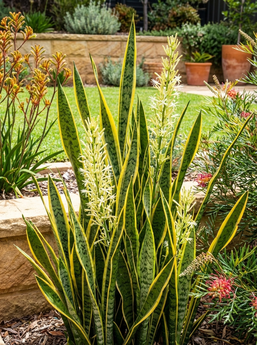Sansevieria trifasciata 'laurentii' 200mm Pot for sale Adelaide Plant Co