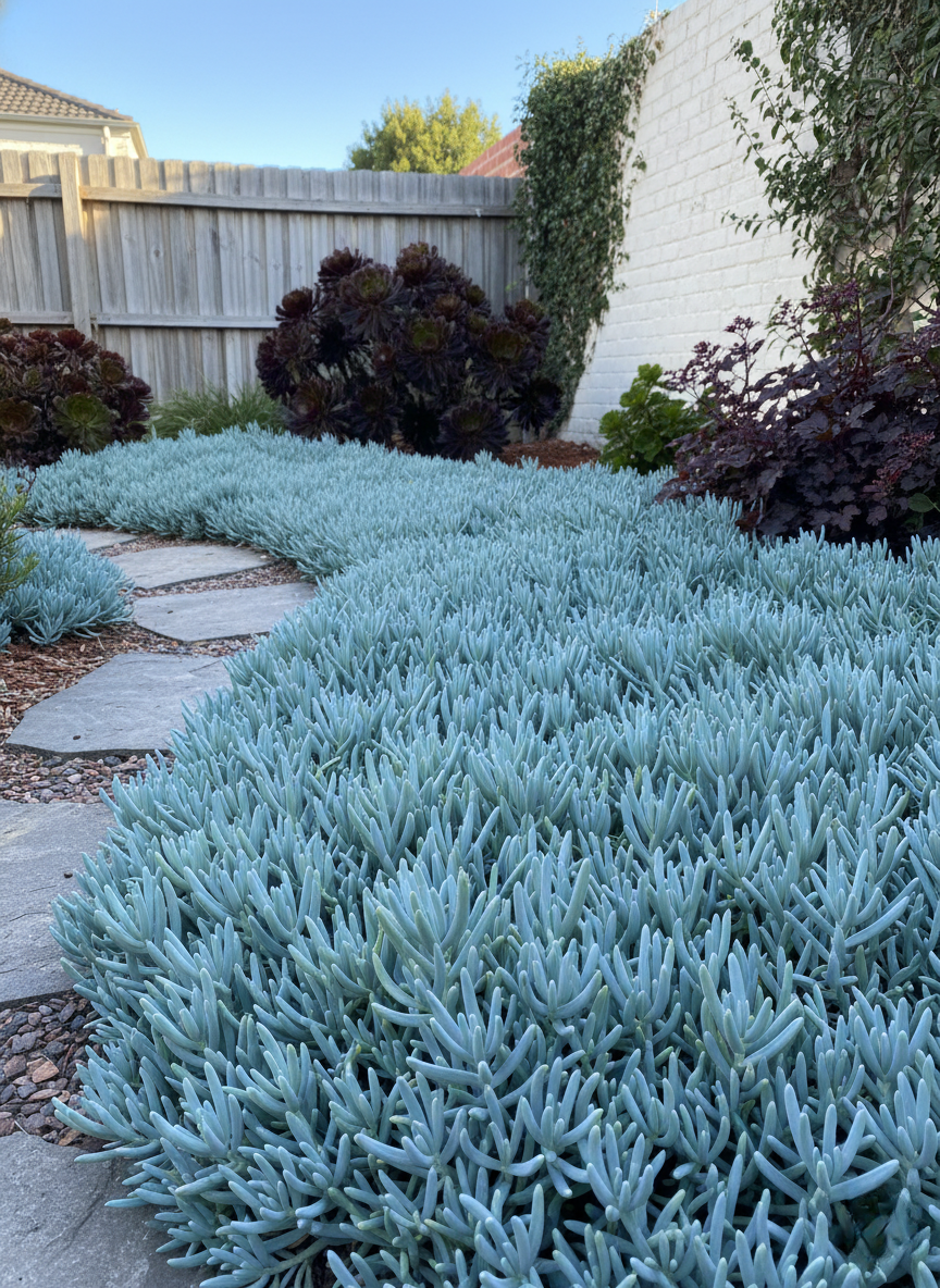 Senecio Mandraliscae 'Blue Chalk Sticks' 140mm Pot for sale Adelaide Plant Co